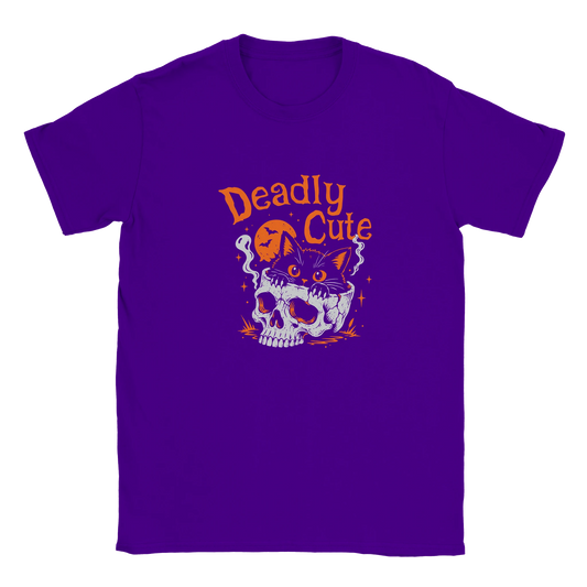 T-shirt unisexe humour chat « Deadly Cute Cat » – Gaga de mon chat (vue 2)