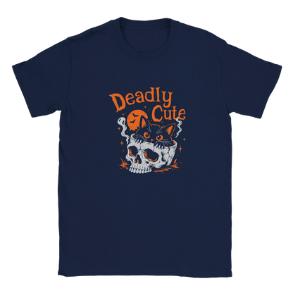 T-shirt unisexe humour chat « Deadly Cute Cat » – Gaga de mon chat (vue 3)
