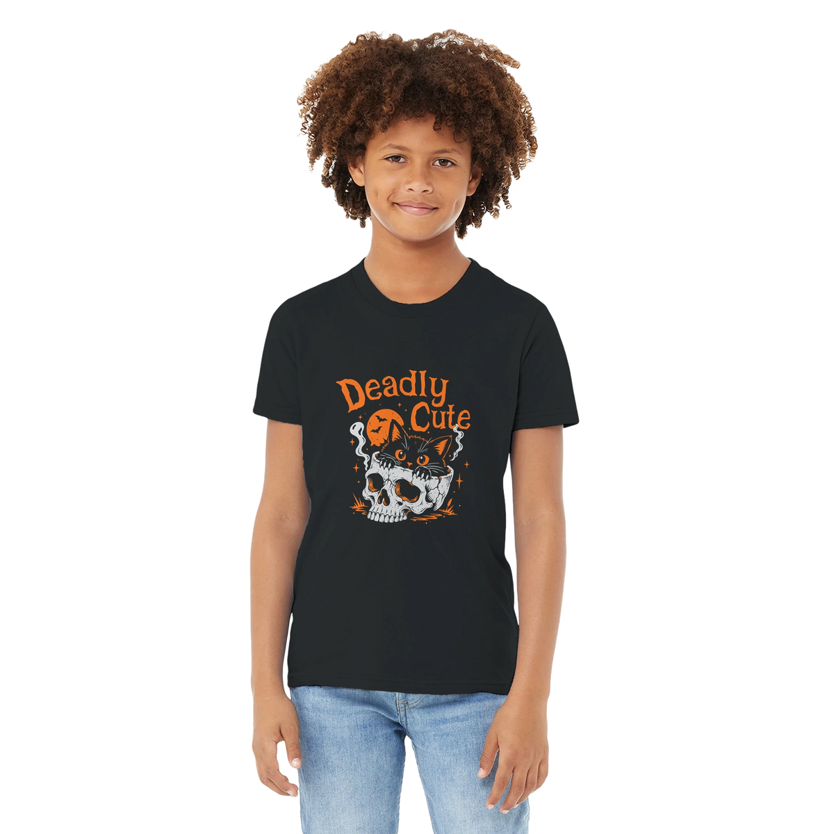 T-shirt enfant chat « Deadly Cute Cat » – Gaga de mon chat (vue 12)