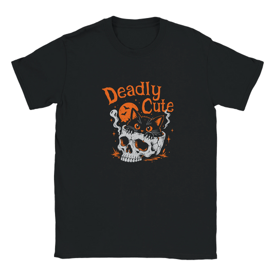 T-shirt unisexe humour chat « Deadly Cute Cat » – Gaga de mon chat