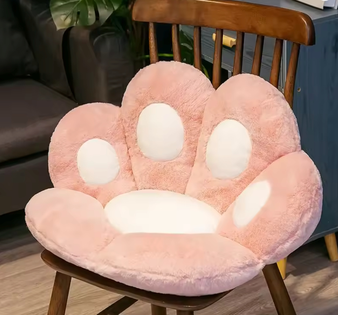 Coussin patte de chat géant