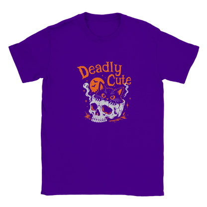 T-shirt unisexe humour chat « Deadly Cute Cat » – Gaga de mon chat (vue 2)