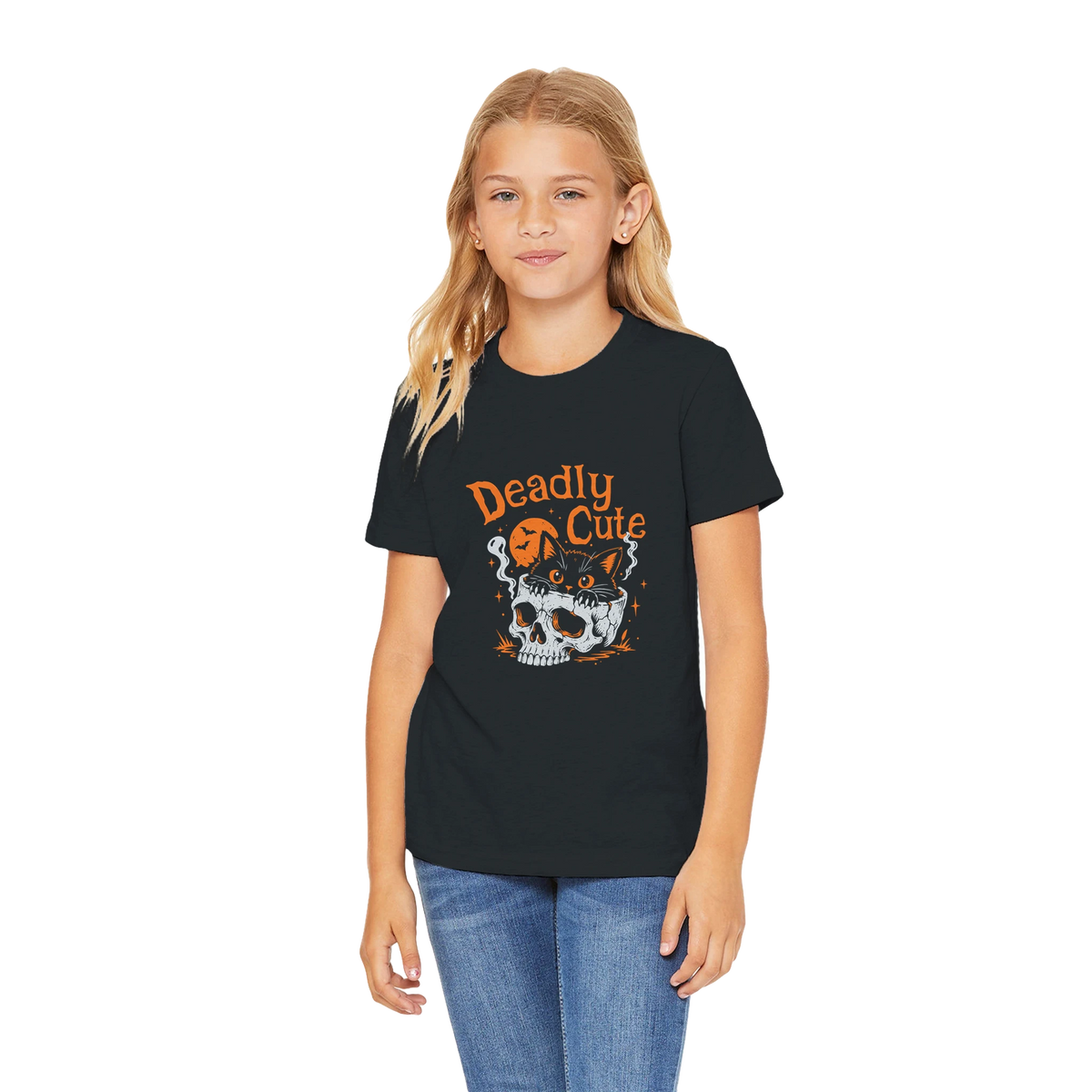 T-shirt enfant chat « Deadly Cute Cat » – Gaga de mon chat (vue 13)