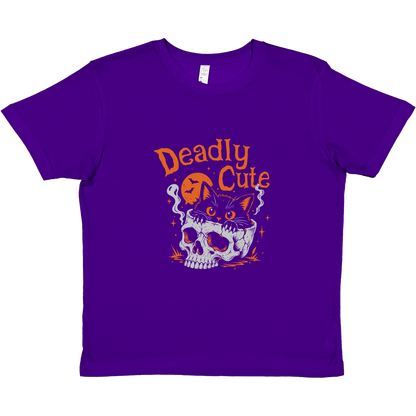 T-shirt enfant chat « Deadly Cute Cat » – Gaga de mon chat (vue 4)