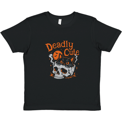 T-shirt enfant chat « Deadly Cute Cat » – Gaga de mon chat