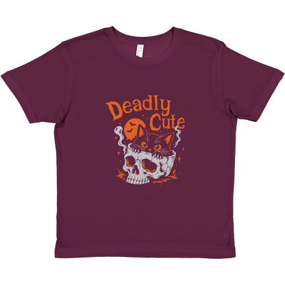 T-shirt enfant chat « Deadly Cute Cat » – Gaga de mon chat (vue 5)