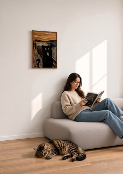 Tableau classique : Le cri du chat de Munch